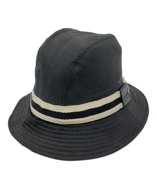 GUCCI（グッチ）GUCCI (グッチ) キャンバスバケットハット ブラックの古着・服飾アイテム