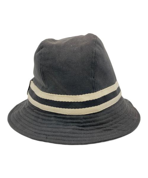 GUCCI（グッチ）GUCCI (グッチ) キャンバスバケットハット ブラックの古着・服飾アイテム