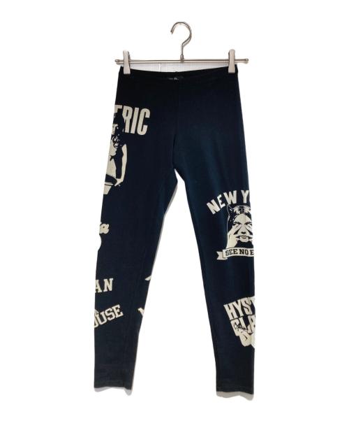 Hysteric Glamour（ヒステリックグラマー）Hysteric Glamour (ヒステリックグラマー) プリントレギンスパンツ ブラック サイズ:Freeの古着・服飾アイテム