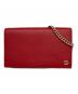 GUCCI（グッチ）の古着「インターロッキングGチェーンショルダーバッグ」｜レッド