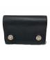 CALEE（キャリー）の古着「SILVER STAR CONCHO FLAP LEATHER HALF WALLET」｜ブラック