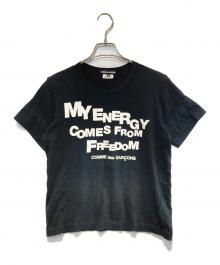 COMME des GARCONS（コムデギャルソン）の古着「プリントTシャツ」｜ブラック