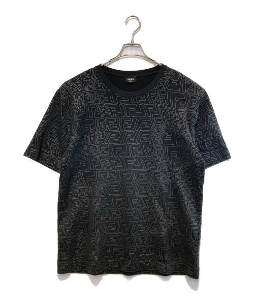 FENDI（フェンディ）FENDI (フェンディ) FFバーディゴクルーネックT ブラック サイズ:XLの古着・服飾アイテム