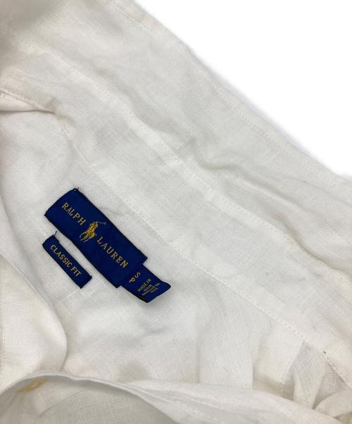 POLO RALPH LAUREN（ポロ・ラルフローレン）POLO RALPH LAUREN (ポロ・ラルフローレン) ポニー刺繍リネンシャツ ホワイト サイズ:Sの古着・服飾アイテム