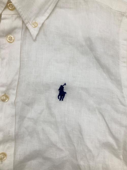 POLO RALPH LAUREN（ポロ・ラルフローレン）POLO RALPH LAUREN (ポロ・ラルフローレン) ポニー刺繍リネンシャツ ホワイト サイズ:Sの古着・服飾アイテム