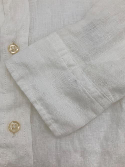 POLO RALPH LAUREN（ポロ・ラルフローレン）POLO RALPH LAUREN (ポロ・ラルフローレン) ポニー刺繍リネンシャツ ホワイト サイズ:Sの古着・服飾アイテム