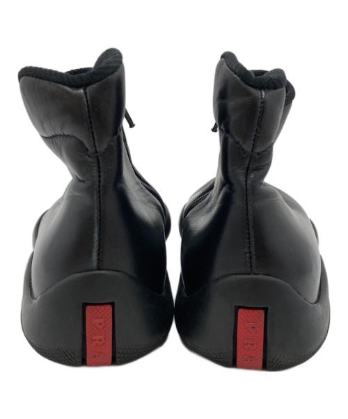 PRADA SPORTS（プラダスポーツ）PRADA SPORTS (プラダスポーツ) レザーサイドジップシューズ ブラック サイズ:35 1/2の古着・服飾アイテム