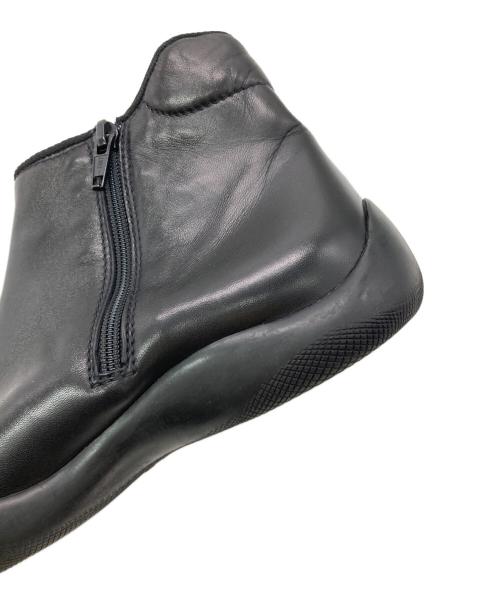 PRADA SPORTS（プラダスポーツ）PRADA SPORTS (プラダスポーツ) レザーサイドジップシューズ ブラック サイズ:35 1/2の古着・服飾アイテム