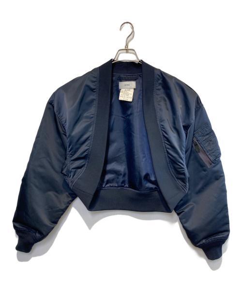 HYKE（ハイク）HYKE (ハイク) MA-1 TYPE BOLERO JACKET ネイビー サイズ:Mの古着・服飾アイテム