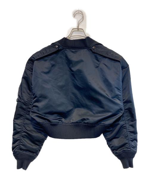 HYKE（ハイク）HYKE (ハイク) MA-1 TYPE BOLERO JACKET ネイビー サイズ:Mの古着・服飾アイテム