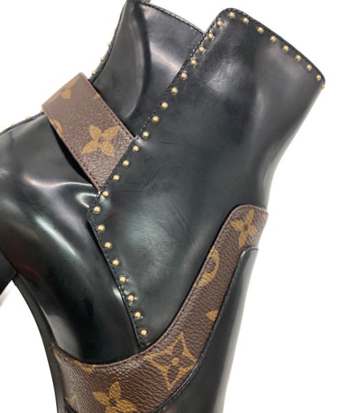 LOUIS VUITTON（ルイ ヴィトン）LOUIS VUITTON (ルイ ヴィトン) スタートレイルライン アンクルブーツ ブラック×ブラウン サイズ:38の古着・服飾アイテム