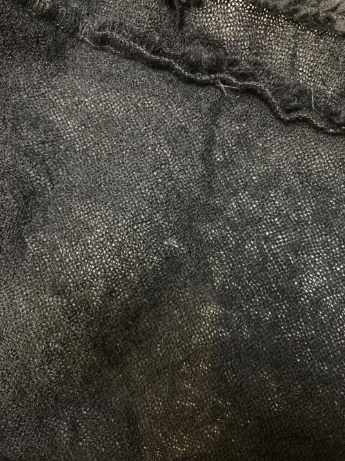 COMME des GARCONS tricot（コムデギャルソントリコ）COMME des GARCONS tricot (コムデギャルソントリコ) ポケット付きフリルマフラー ブラックの古着・服飾アイテム