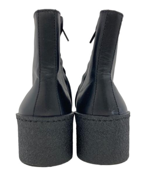 YOHJI YAMAMOTO（ヨウジヤマモト）YOHJI YAMAMOTO (ヨウジヤマモト) サイドジップレザーブーツ ブラック サイズ:Mの古着・服飾アイテム