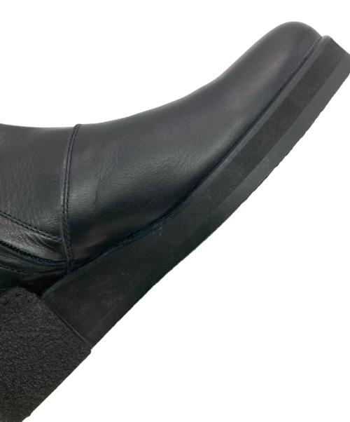 YOHJI YAMAMOTO（ヨウジヤマモト）YOHJI YAMAMOTO (ヨウジヤマモト) サイドジップレザーブーツ ブラック サイズ:Mの古着・服飾アイテム