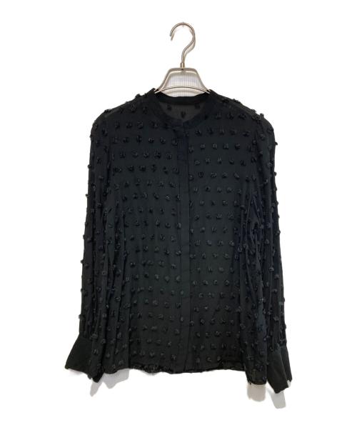 Demi-Luxe Beams（デミルクス ビームス）Demi-Luxe Beams (デミルクス ビームス) ドッドジャガードブラウス ブラック サイズ:38の古着・服飾アイテム