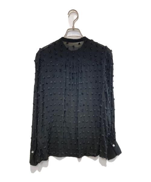 Demi-Luxe Beams（デミルクス ビームス）Demi-Luxe Beams (デミルクス ビームス) ドッドジャガードブラウス ブラック サイズ:38の古着・服飾アイテム