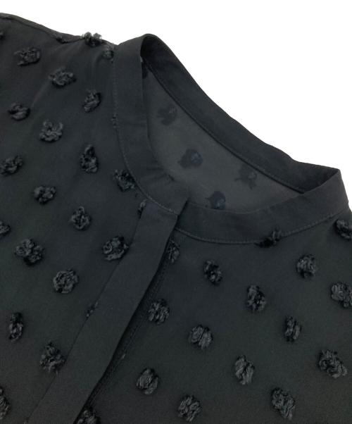 Demi-Luxe Beams（デミルクス ビームス）Demi-Luxe Beams (デミルクス ビームス) ドッドジャガードブラウス ブラック サイズ:38の古着・服飾アイテム