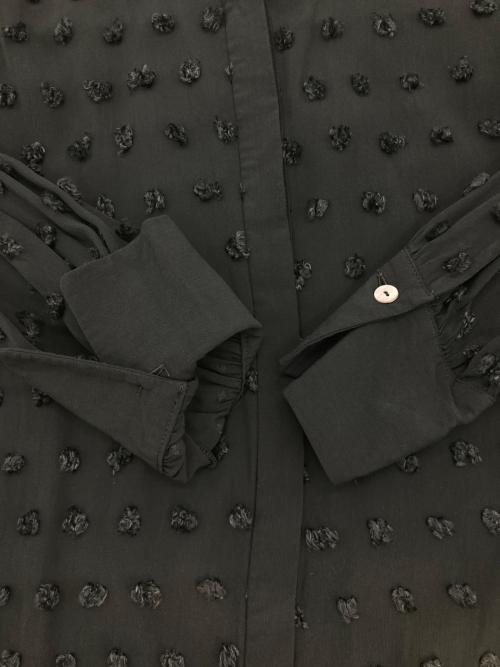 Demi-Luxe Beams（デミルクス ビームス）Demi-Luxe Beams (デミルクス ビームス) ドッドジャガードブラウス ブラック サイズ:38の古着・服飾アイテム