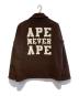 A BATHING APE (アベイシングエイプ) ウールメルトンジップジャケット ブラウン サイズ:L：19000円