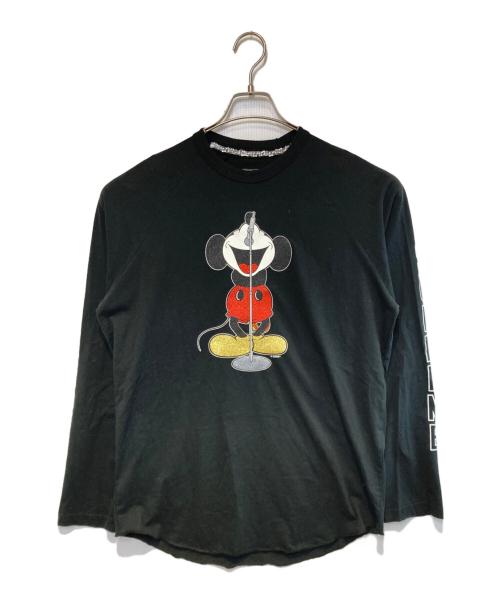 NUMBER (N)INE（ナンバーナイン）NUMBER (N)INE (ナンバーナイン) SUPREME (シュプリーム) Mickey Mouse Raglan L/S Top ブラック サイズ:Mの古着・服飾アイテム