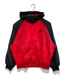 NIKE（ナイキ）の古着「［古着］ナイロンフーデットジャケット」｜レッド×ブラック