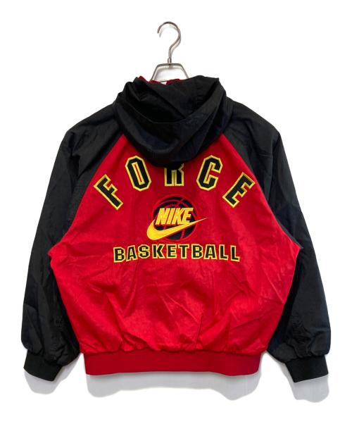 NIKE（ナイキ）NIKE (ナイキ) ［古着］ナイロンフーデットジャケット レッド×ブラック サイズ:Mの古着・服飾アイテム