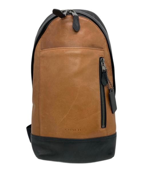 COACH（コーチ）COACH (コーチ) manhattan sling pack ブラウン×ブラックの古着・服飾アイテム