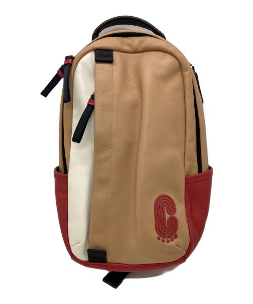 COACH（コーチ）COACH (コーチ) ボディバッグ レッド×ブラウンの古着・服飾アイテム