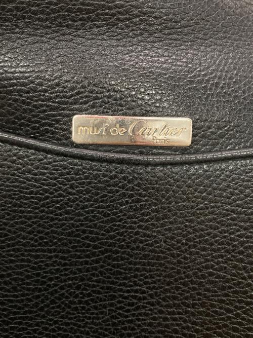 must de cartier（マストドゥカルティエ）must de cartier (マストドゥカルティエ) マストラインレザーフラップショルダーバッグ ブラックの古着・服飾アイテム