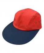 Quaker Marine Supply×BEAMS PLUSクアカーマリンサプライ×ビームスプラス）の古着「別注パネルビルキャップ」｜オレンジ×グリーン