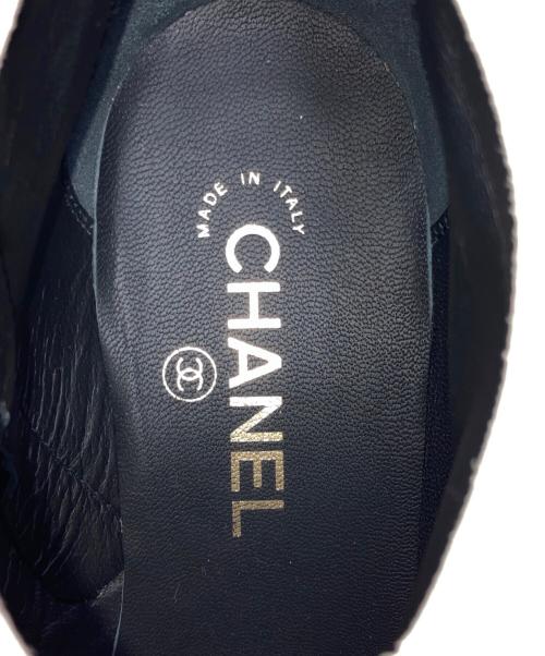CHANEL（シャネル）CHANEL (シャネル) ココマーク レザー アンクルショートブーツ ブラック サイズ:39Cの古着・服飾アイテム
