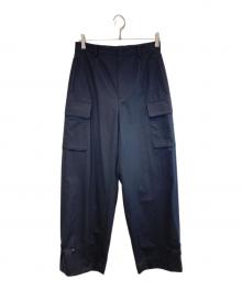 ebure（エブール）の古着「ウールカシミアポプリン カーゴパンツ」｜ネイビー