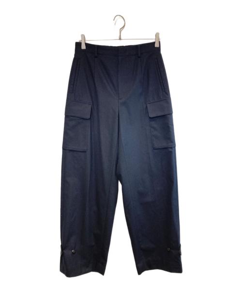 ebure（エブール）ebure (エブール) ウールカシミアポプリン カーゴパンツ ネイビー サイズ:38の古着・服飾アイテム