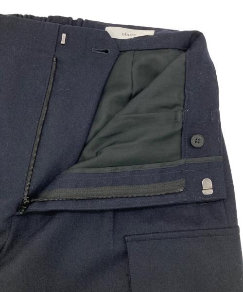 ebure（エブール）ebure (エブール) ウールカシミアポプリン カーゴパンツ ネイビー サイズ:38の古着・服飾アイテム