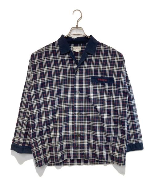 Burberry's（バーバリーズ）Burberry's (バーバリーズ) チェックシャツ ネイビー サイズ:Lの古着・服飾アイテム