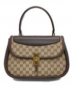 GUCCIグッチ）の古着「GGキャンバス ハンドバッグ」｜ベージュ×ブラウン
