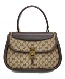 GUCCI（グッチ）の古着「GGキャンバス ハンドバッグ」｜ベージュ×ブラウン