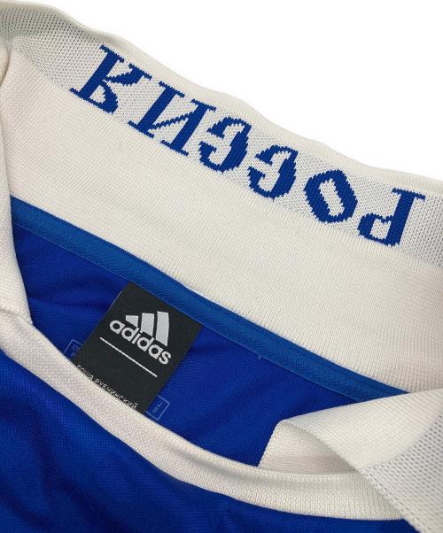 adidas（アディダス）adidas (アディダス) Gosha Rubchinskiy (ゴーシャラブチンスキー) Longsleeve Jersey With Collar ブルー サイズ:Mの古着・服飾アイテム
