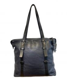 TUMI（トゥミ）の古着「MISSION YORKレザートートバッグ」｜ネイビー