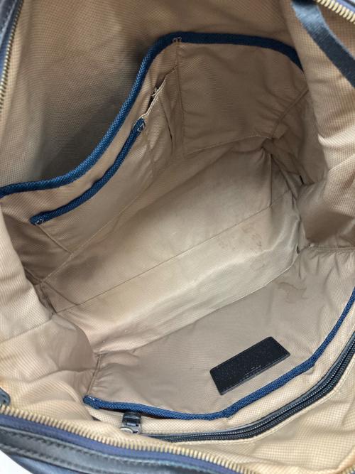 TUMI（トゥミ）TUMI (トゥミ) MISSION YORKレザートートバッグ ネイビーの古着・服飾アイテム
