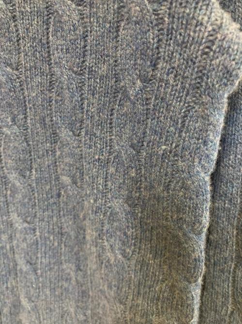 POLO RALPH LAUREN（ポロ・ラルフローレン）POLO RALPH LAUREN (ポロ・ラルフローレン) ウールカシミヤケーブルニット ブルー サイズ:XSの古着・服飾アイテム