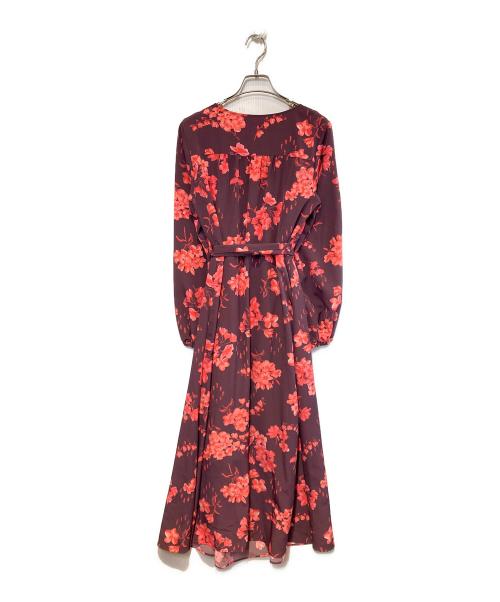 Diagram（ダイアグラム）Diagram (ダイアグラム) フラワープリントラップワンピース パープル×レッド サイズ:38の古着・服飾アイテム