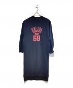 Obladaオブラダ）の古着「別注COLLEGE SWEAT DRESS」｜ネイビー