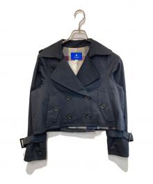 BLUE LABEL CRESTBRIDGE（ブルーレーベルクレストブリッジ）の古着「ショートトレンチジャケット」｜ネイビー
