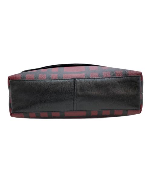 COACH（コーチ）COACH (コーチ) チャールズ ワイルドプラッド メッセンジャーバッグ レッド×ブラックの古着・服飾アイテム