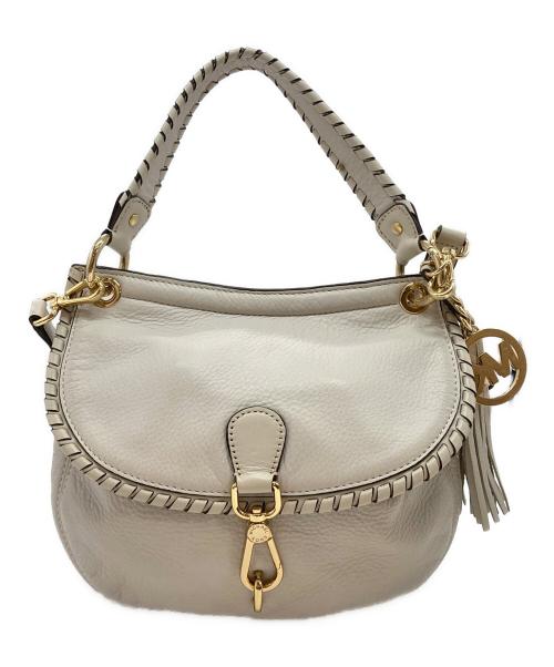 MICHAEL MICHAEL KORS（マイケル マイケルコース）MICHAEL MICHAEL KORS (マイケル マイケルコース) 2WAYレザーワンショルダーバッグ ホワイトの古着・服飾アイテム