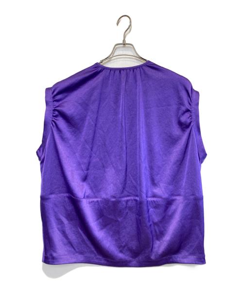 BALLSEY（ボールジィ）BALLSEY (ボールジィ) スライミーサテン コクーンベスト パープル サイズ:36の古着・服飾アイテム