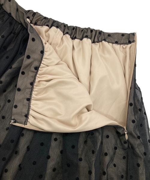 Ameri（アメリ）Ameri (アメリ) CONSTRICTED TOP DOT TULLE SET DRESS ブラック サイズ:Mの古着・服飾アイテム