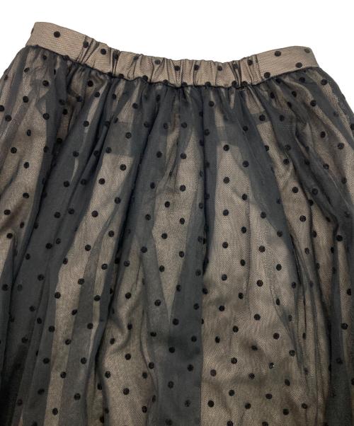 Ameri（アメリ）Ameri (アメリ) CONSTRICTED TOP DOT TULLE SET DRESS ブラック サイズ:Mの古着・服飾アイテム