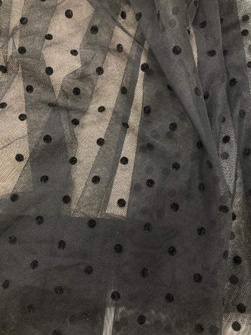 Ameri（アメリ）Ameri (アメリ) CONSTRICTED TOP DOT TULLE SET DRESS ブラック サイズ:Mの古着・服飾アイテム